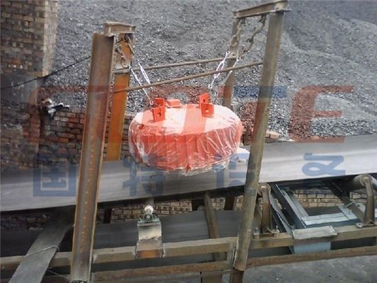 N52 Tipo magnético disco suspenso cinta transportadora seca separador de hierro mineral electromagnético
