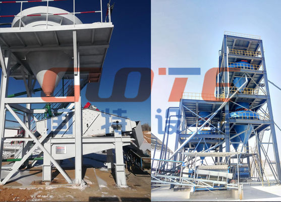 Control PLC 50 TPH 100 TPH Lavadora de arena Proceso de lavado de la planta para la trituradora de arena de silicio