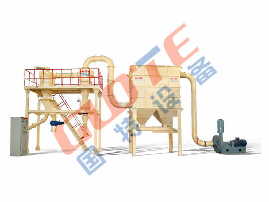 Separador esprial 325 malla de polvo seco 2-150 micrones clasificador de aire para clasificación vertical