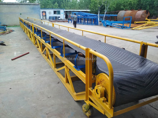 1986 KG Peso GUOTE Transportador de cinta de caucho plano inclinado para materiales de carbón y minería